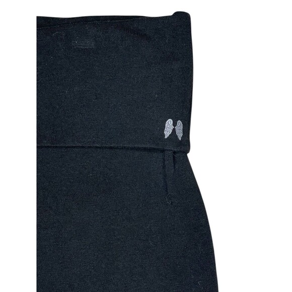 Victorias Secret Fold Over Ankle Leggings Womens LG Black Yoga Pants Y2K Workout - Picture 3 of 6